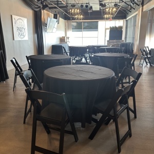 Black Table Linen